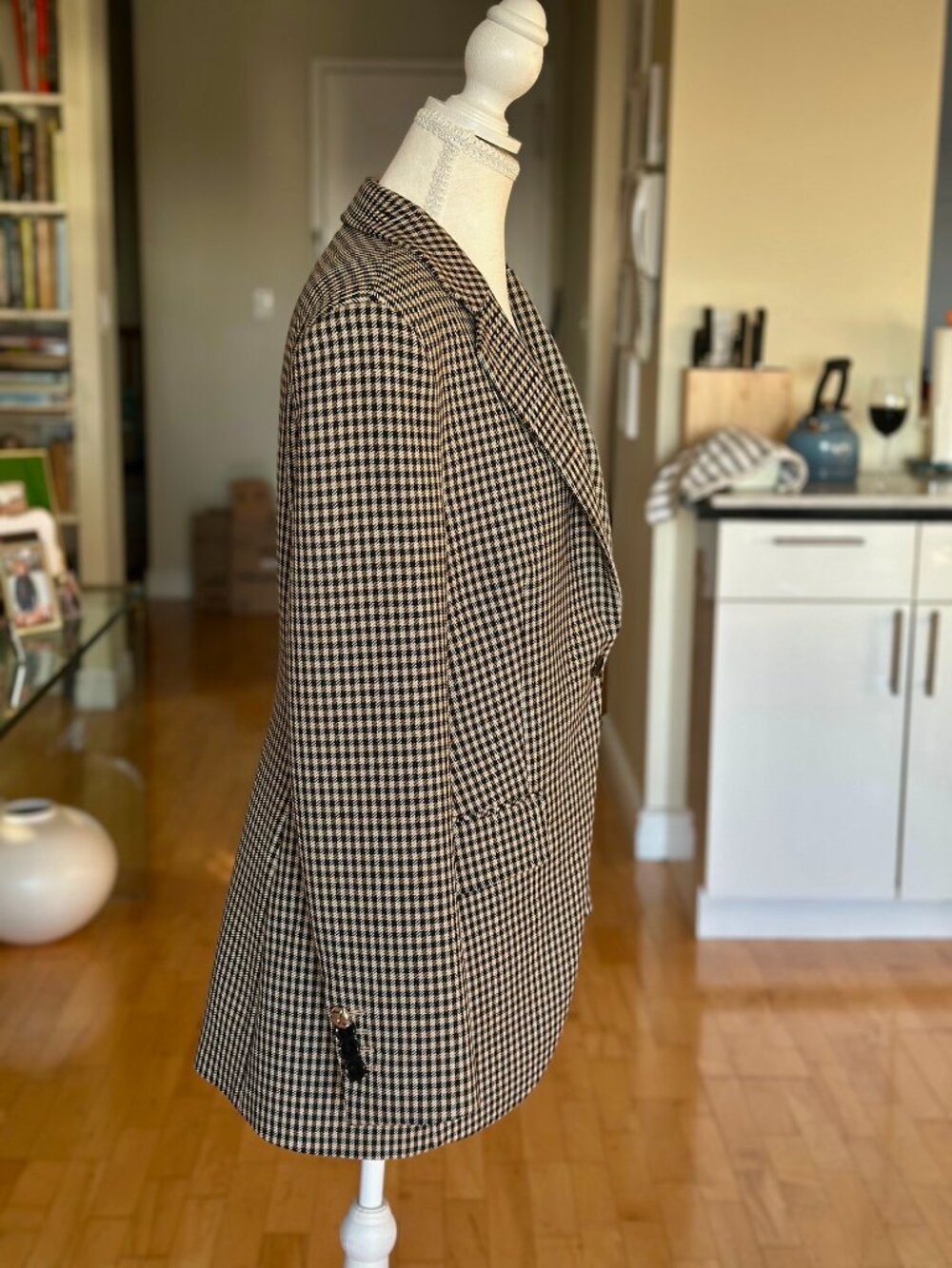Never worn BOSS Jubeka 10250946 Houndstooth Check Blazer — Women’s US 8 - Picture 8 of 11